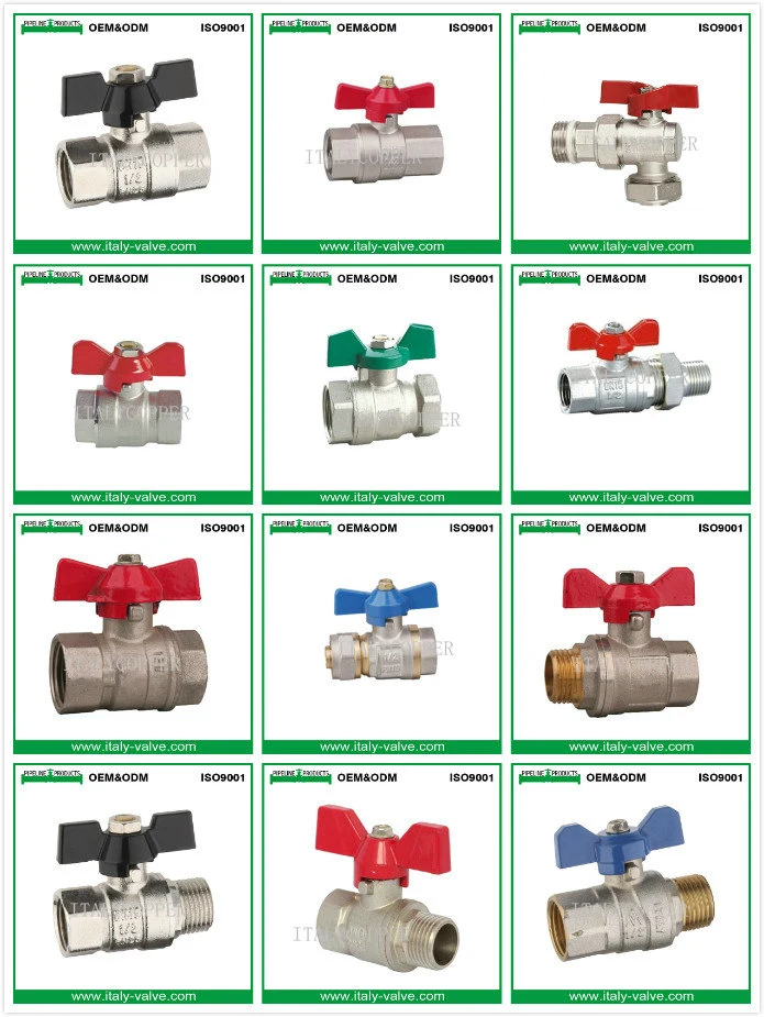 Europe Quality Plated Brass Butterfly Ball Valve (AV-BV-1050)