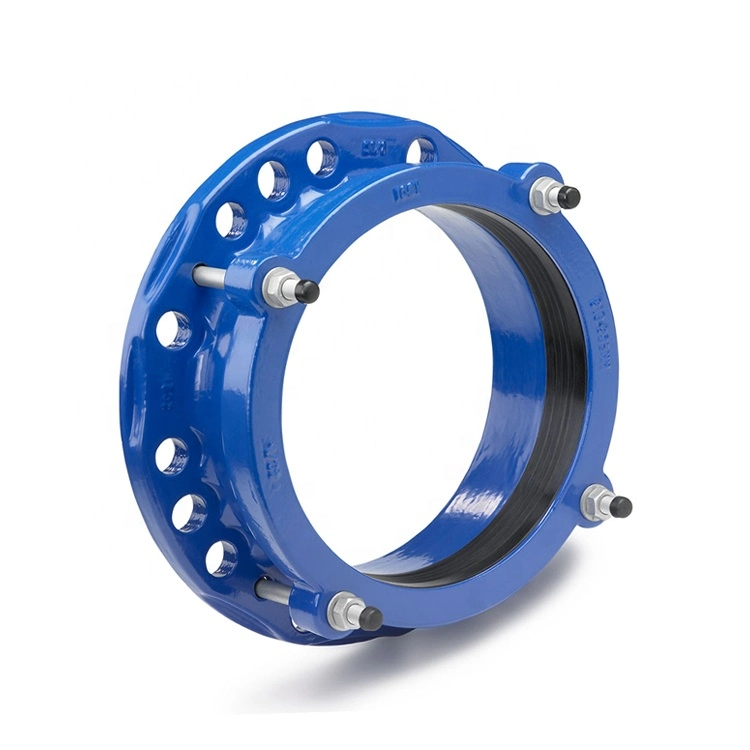 ISO2531 Ductile Cast Iron Pipe Fittings Fusion Bonded Epoxy Wide Range Flange Adaptor